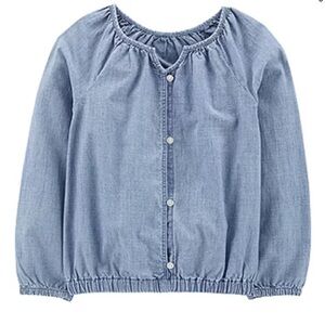 Carter’s Split Crew Neck Long Sleeve Blouse